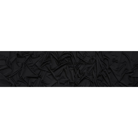 Stretch Recycled Polyester Jersey, Wicking with Odorless Finish - Black