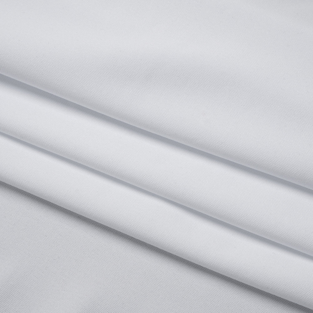 Stretch Recycled Polyester Jersey, Wicking with Odorless Finish - White