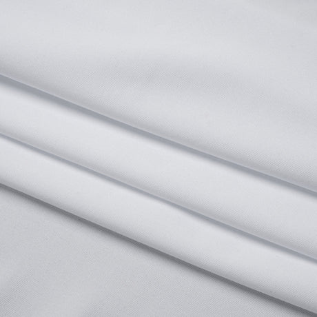 Stretch Recycled Polyester Jersey, Wicking with Odorless Finish - White
