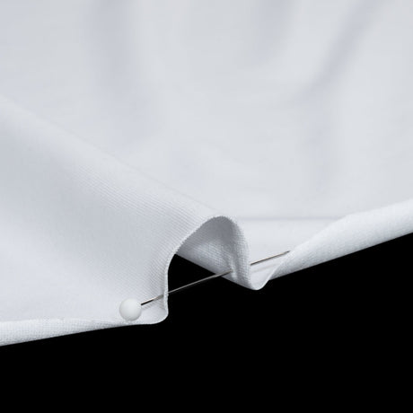 Stretch Recycled Polyester Jersey, Wicking with Odorless Finish - White
