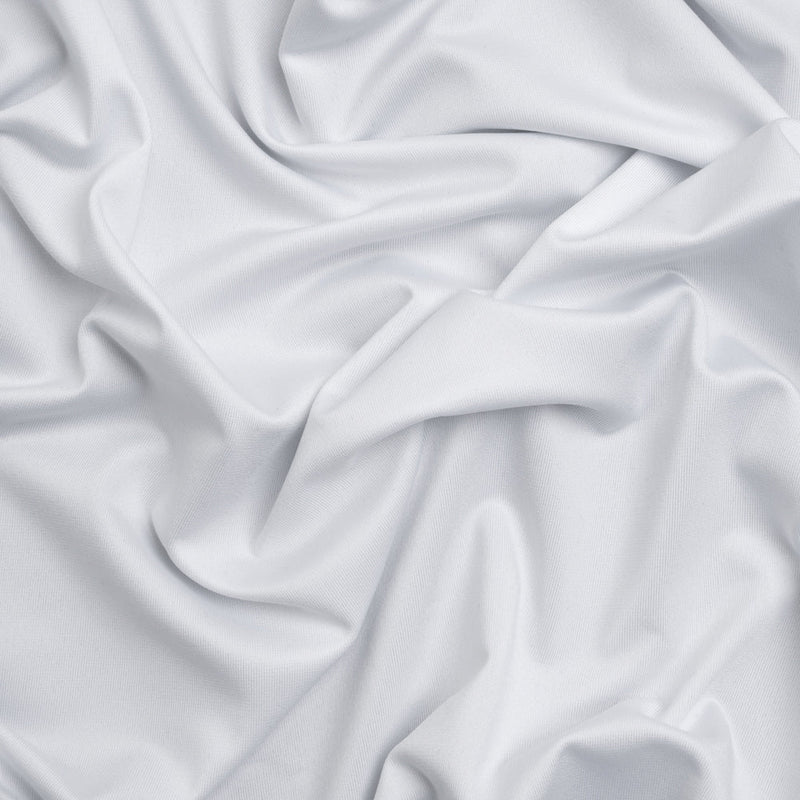 Stretch Recycled Polyester Jersey, Wicking with Odorless Finish - White