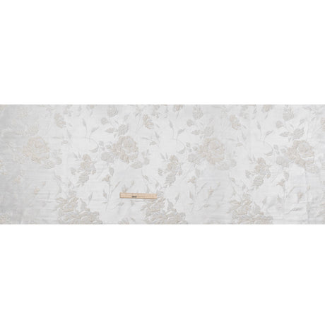 Metallic Luxury Brocade - White Tonal Floral