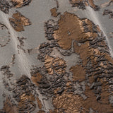 Metallic Burnout Luxury Brocade - Brown and Black Abstract