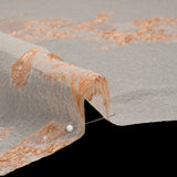 Metallic Burnout Luxury Brocade - Peachy Orange Abstract