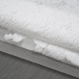 Metallic Burnout Luxury Brocade - White Abstract Crinkled Borders