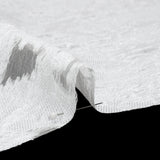 Metallic Burnout Luxury Brocade - White Abstract Crinkled Borders