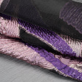 Metallic Luxury Burnout Brocade - Purple, Orchid Pink and Black Abstract