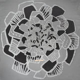 Metallic Luxury Burnout Brocade Panel - Black and Silver Floral Medallion