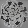 Metallic Luxury Burnout Brocade Panel - Black and Silver Floral Medallion
