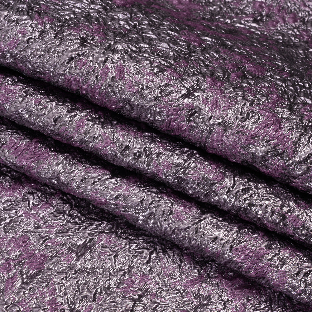 Metallic Luxury Brocade - Purple Abstract