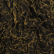 Metallic Luxury Brocade - Black and Gold Floral Outlines