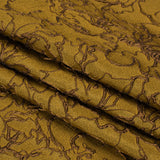 Metallic Luxury Brocade - Gold and Bronze Floral Outlines
