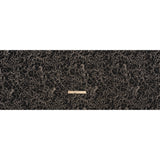Metallic Luxury Brocade - Black and Silver Floral Outlines