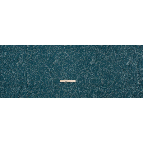 Metallic Luxury Brocade - Teal and Sky Blue Floral Outlines