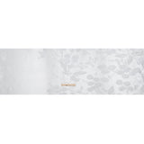 Metallic Luxury Brocade - White Rose Bushes Border