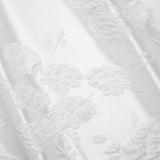 Metallic Luxury Brocade - White Rose Bushes Border