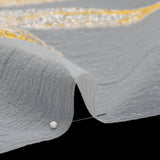 Metallic Luxury Burnout Brocade Panel - Sunshine Yellow and White Painterly Lily