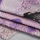 Metallic Luxury Burnout Brocade Panel - Purple, Orchid and Silver Ikat Butterfly Wings