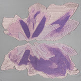 Metallic Luxury Burnout Brocade Panel - Purple, Orchid and Silver Ikat Butterfly Wings