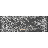Embroidered 3D Lace with Clear Baby Sequins - White Floral Vines