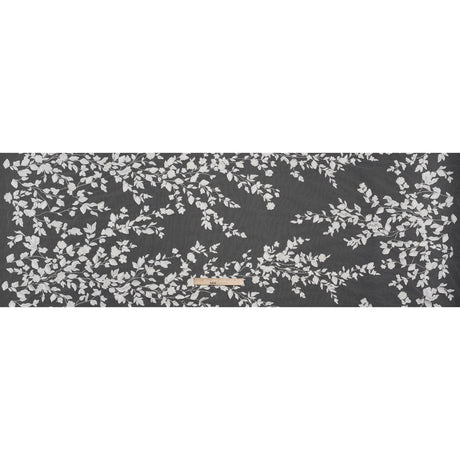 Embroidered 3D Lace with Clear Baby Sequins - White Floral Vines