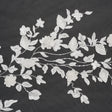 Embroidered 3D Lace with Clear Baby Sequins - White Floral Vines
