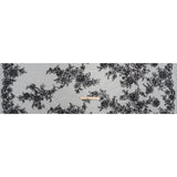 Embroidered and Beaded Lace with Holographic Sequins - Black and Gray Rose Garden