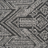 Beaded and Sequined Lace - White and Silver Geometric