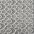 Embroidered Lace with Clear Baby Sequins - Ivory Fringed Petal-Like Scales