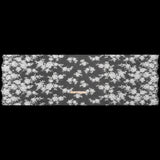3D Fabric Flowers Embroidered Lace with Sequins and Finished Edges - Off White Floral