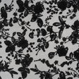 Embroidered 3D Lace with Beads and Sequins - Black Rose Bushes