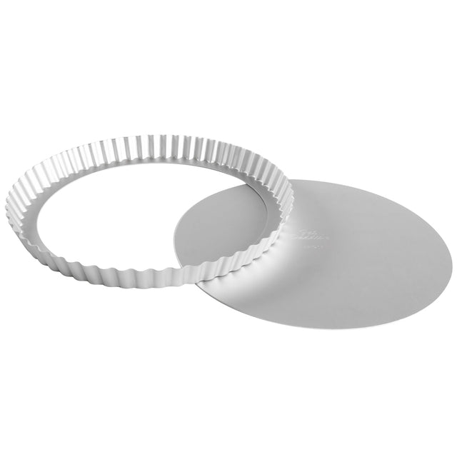 Fat Daddios Fluted Tart Pan with Removable Bottom, 11" Diameter x 1" Deep