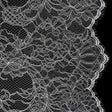 Delicate Chantilly Lace with Finished Edges - White Floral and Swirls