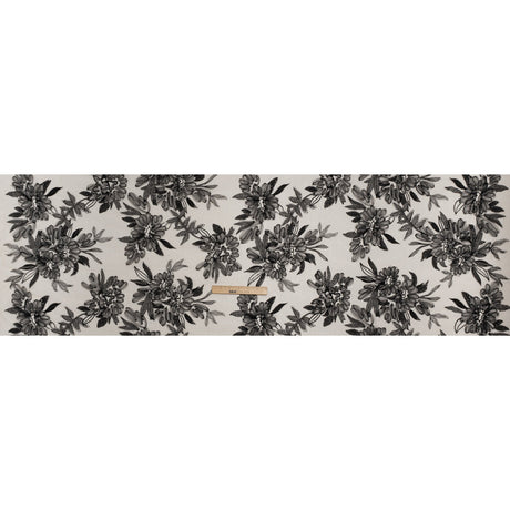 Embroidered Lace with 3D Tulle Applique - Nude and Black Floral