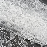 Chantilly Lace with Scalloped Eyelash Edges - 11.5" - Off White Floral