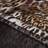 Silk Charmeuse Print - Black, Brown and White Leopard Spots Ombre