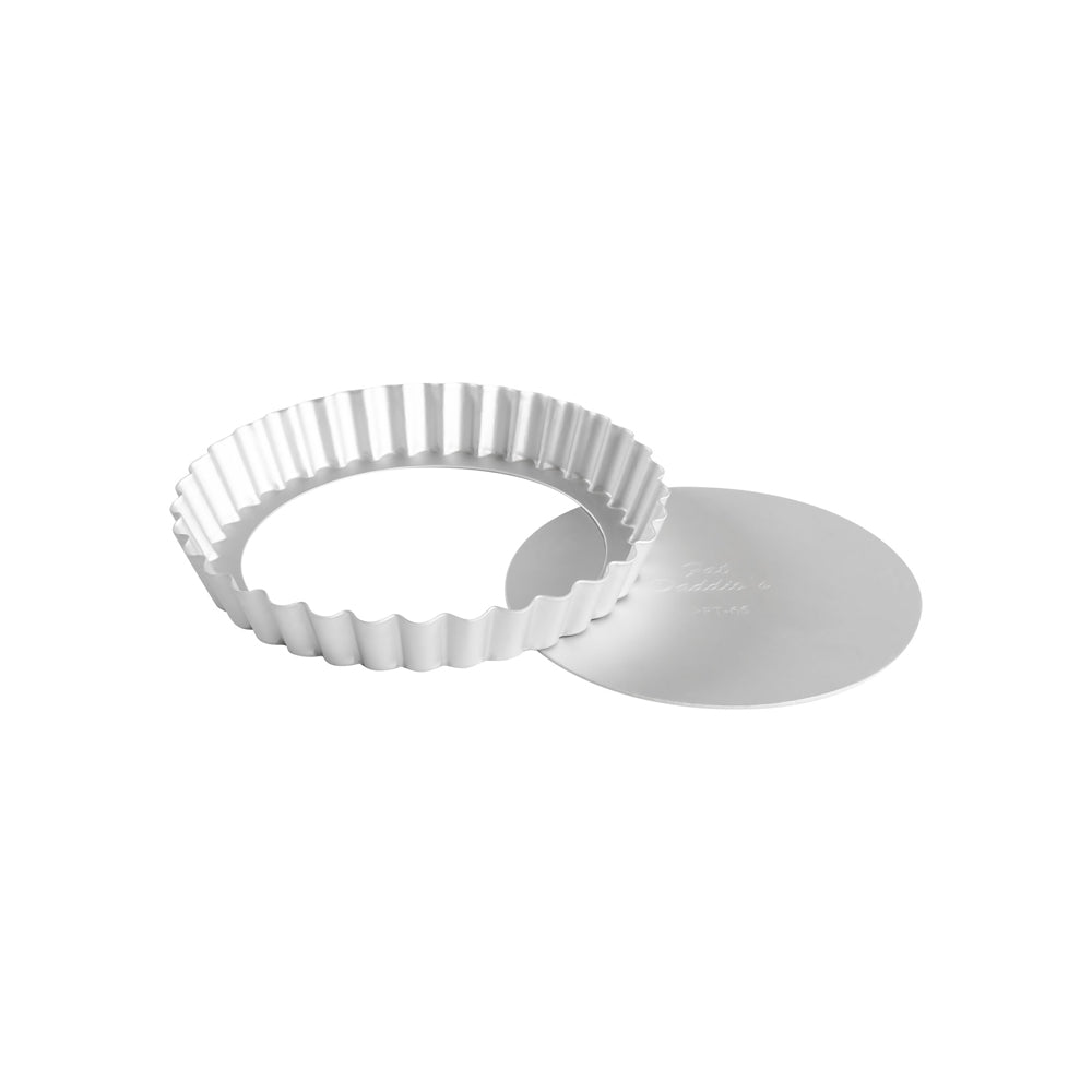 Fat Daddios Fluted Tart Pan with Removable Bottom, 6.5" Diameter x 1" Deep