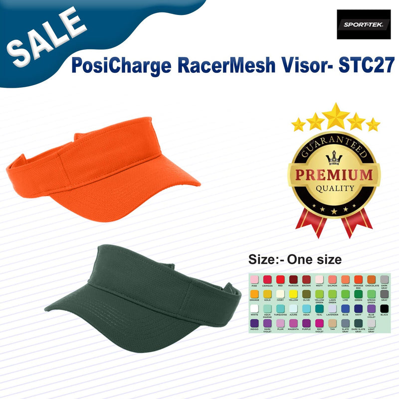 Sport-Tek PosiCharge RacerMesh Performance Visor for outdoor sports and training