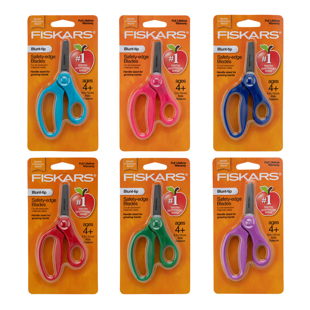 Safety Edge Blunt-Tip Kid's Scissors by Fiskars - Assorted Neon Colors