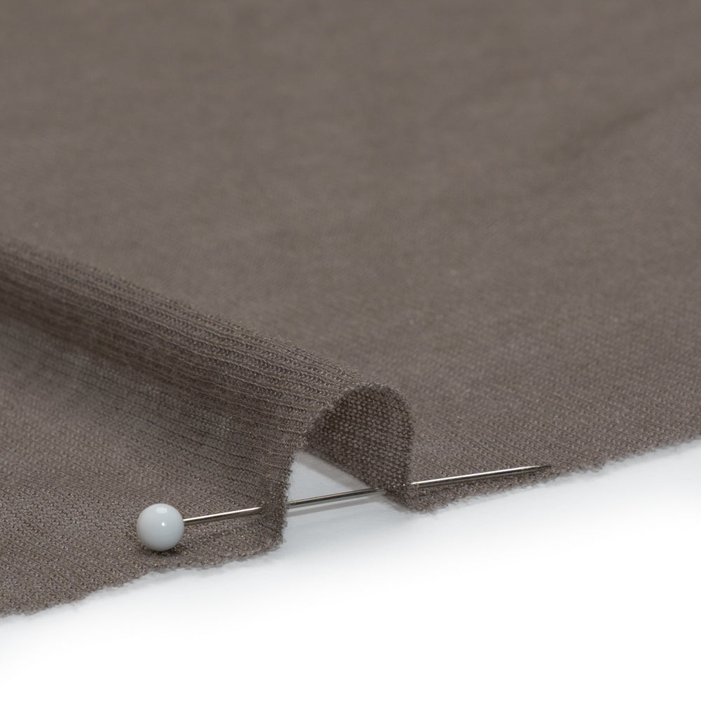 Featherweight Polyester Interlock Knit - Gray - Designer Deadstock
