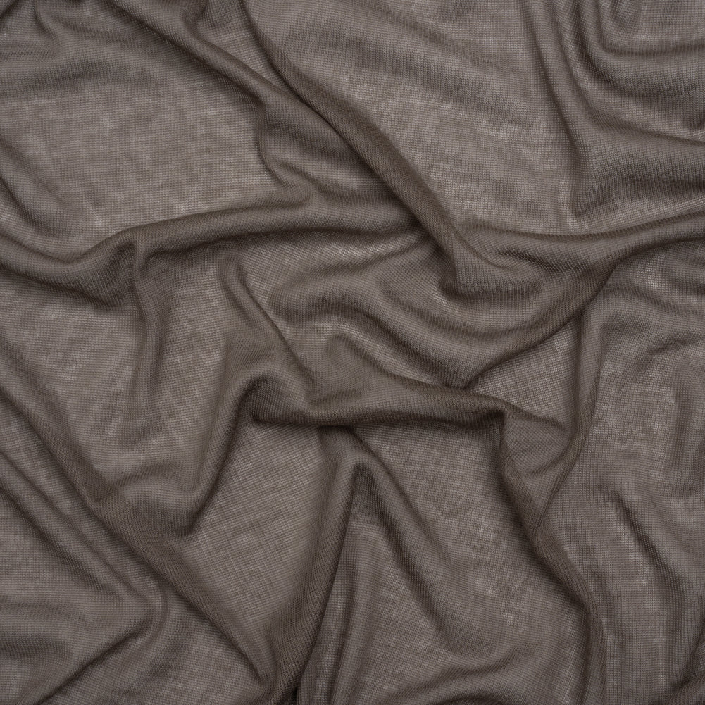 Featherweight Polyester Interlock Knit - Gray - Designer Deadstock