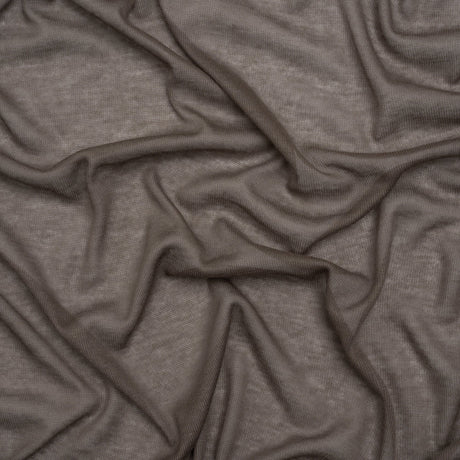 Featherweight Polyester Interlock Knit - Gray - Designer Deadstock
