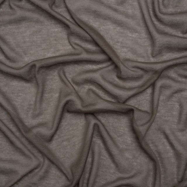 Featherweight Polyester Interlock Knit - Gray - Designer Deadstock