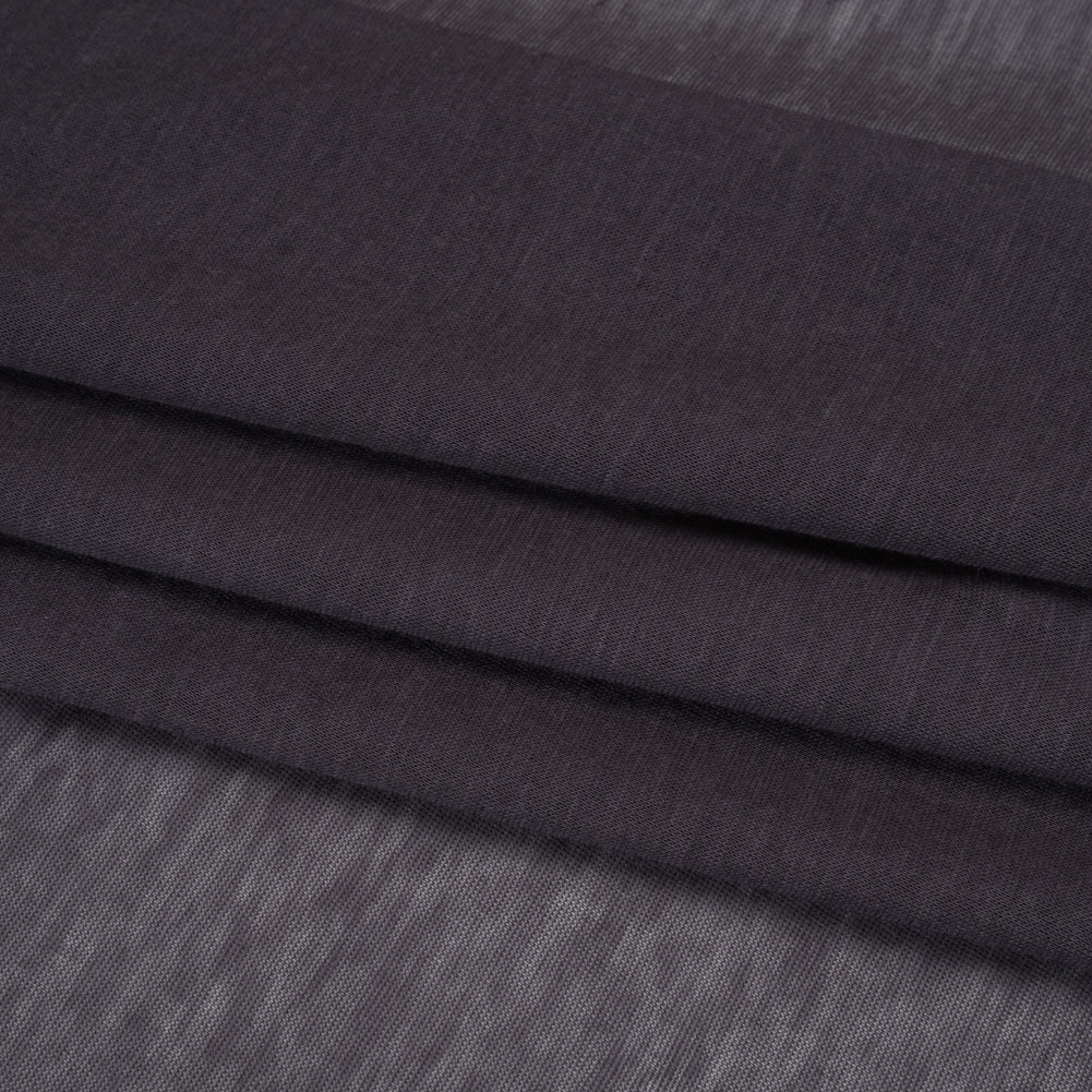 Featherweight Rayon Jersey - Dark Purple - Designer Deadstock