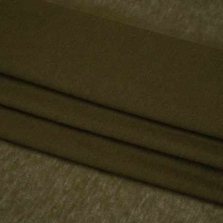 Lightweight Cotton Interlock Knit - Army Green - Designer Deadstock