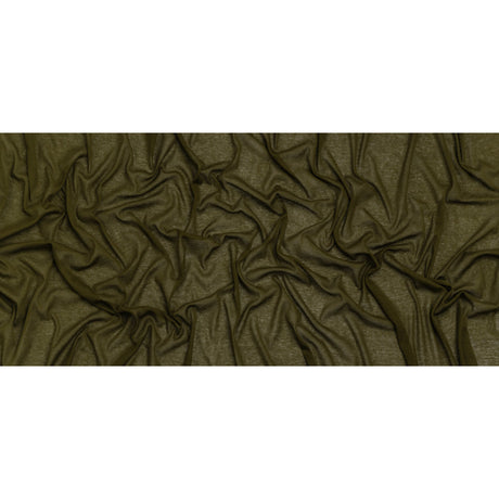 Lightweight Cotton Interlock Knit - Army Green - Designer Deadstock