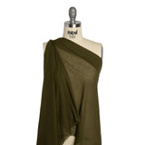 Lightweight Cotton Interlock Knit - Army Green - Designer Deadstock