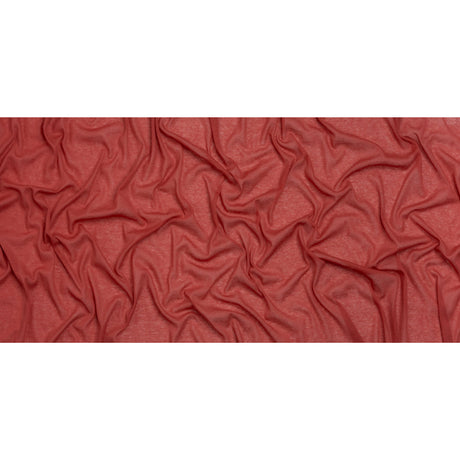 Muted red cotton interlock knit fabric for apparel sewing