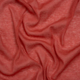Lightweight Cotton Interlock Knit - Muted Red - Designer Deadstock