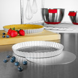 Fat Daddios Fluted Tart Pan with Removable Bottom, 9.5" Diameter x 1" Deep